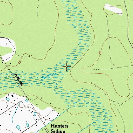 Topographic Map of Cowpen Swamp, GA