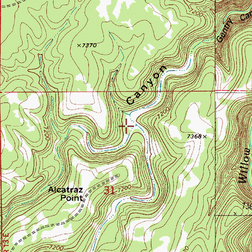Topographic Map of Turkey Creek, AZ