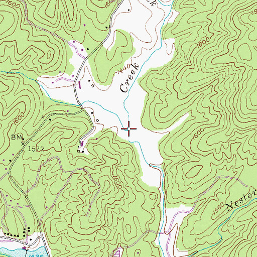 Topographic Map of Crumley Creek, GA