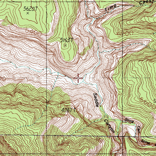 Topographic Map of Crazy Jug Canyon, AZ