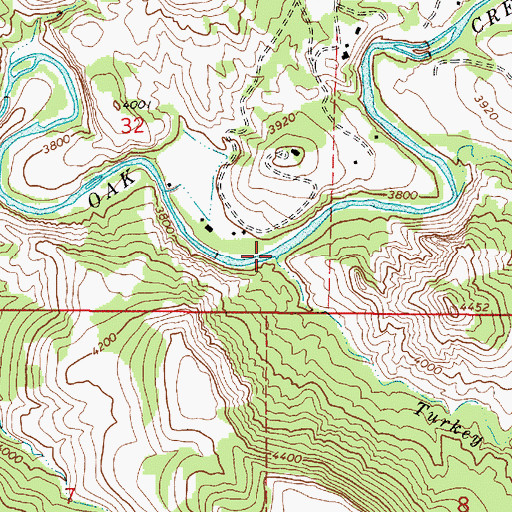 Topographic Map of Turkey Creek, AZ