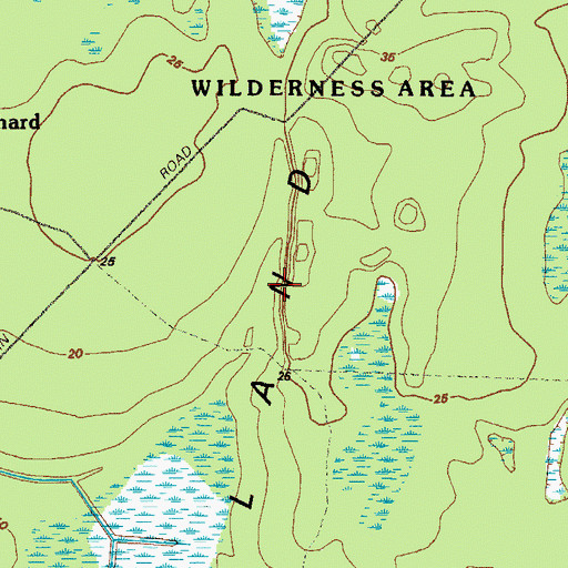 Topographic Map of Cumberland Island, GA