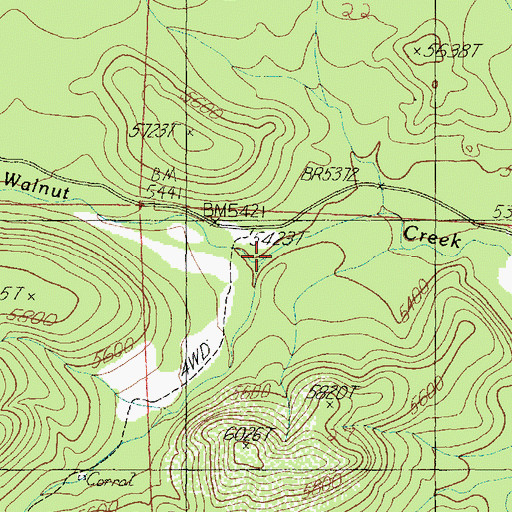 Topographic Map of Turkey Creek, AZ