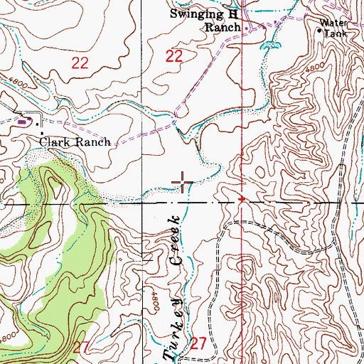 Topographic Map of Turkey Creek, AZ