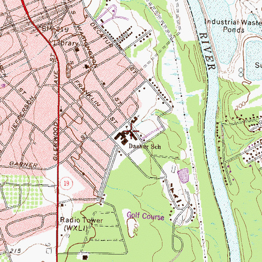 Topographic Map of Dasher School, GA