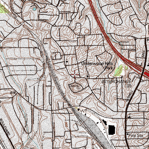 Topographic Map of DeFoor Church, GA