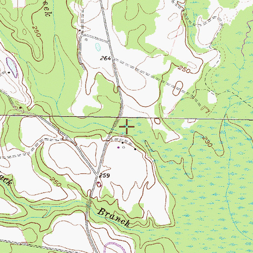Topographic Map of Deepstep Creek, GA