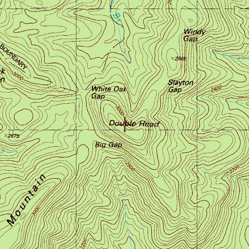 Topographic Map of Double Head, GA
