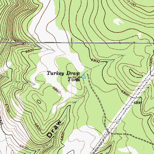 Topographic Map of Turkey Draw Tank, AZ