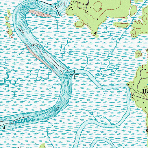 Topographic Map of Dunbar Creek, GA