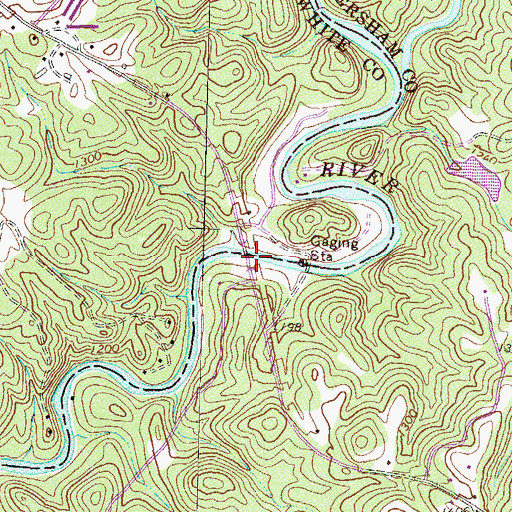 Topographic Map of Duncan Bridge, GA