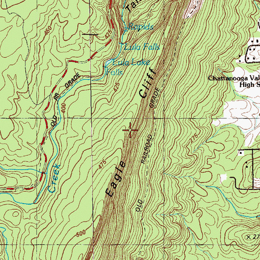 Topographic Map of Eagle Cliff, GA
