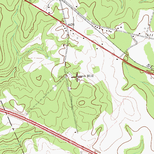Topographic Map of Eason Hill Church, GA