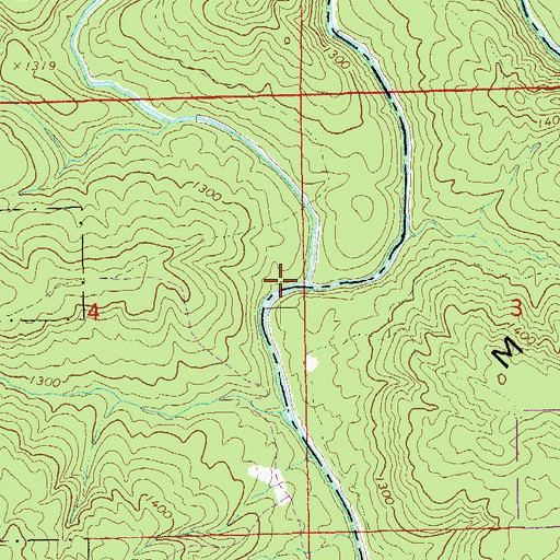 Topographic Map of East Fork Little River, AL