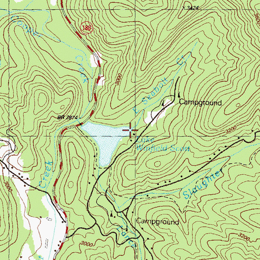 Topographic Map of East Seabolt Creek, GA