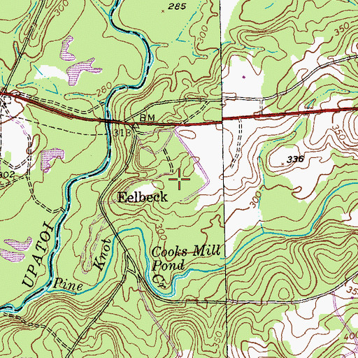 Topographic Map of Eelbeck, GA