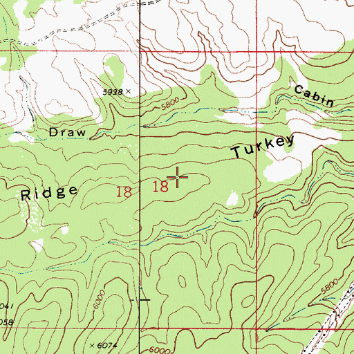 Topographic Map of Turkey Ridge, AZ