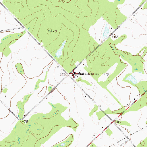 Topographic Map of Elsharath Missionary Church, GA