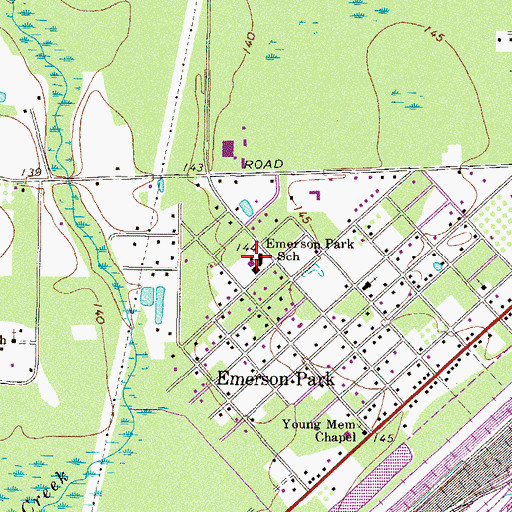 Topographic Map of Ware County Learning Center, GA
