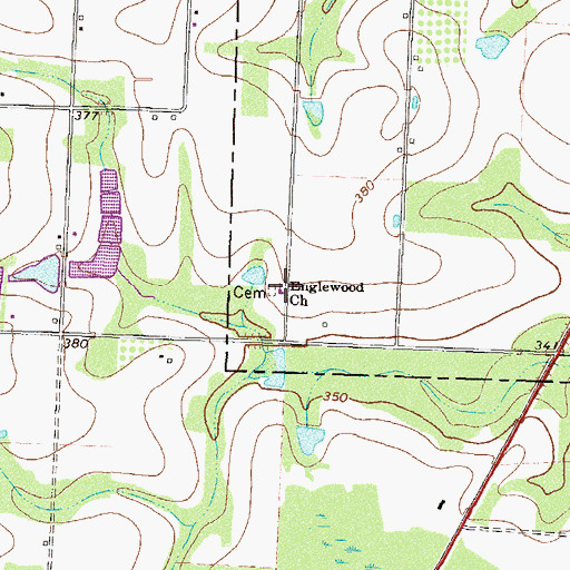 Topographic Map of Englewood Church, GA