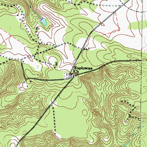 Topographic Map of Euphrates Church, GA