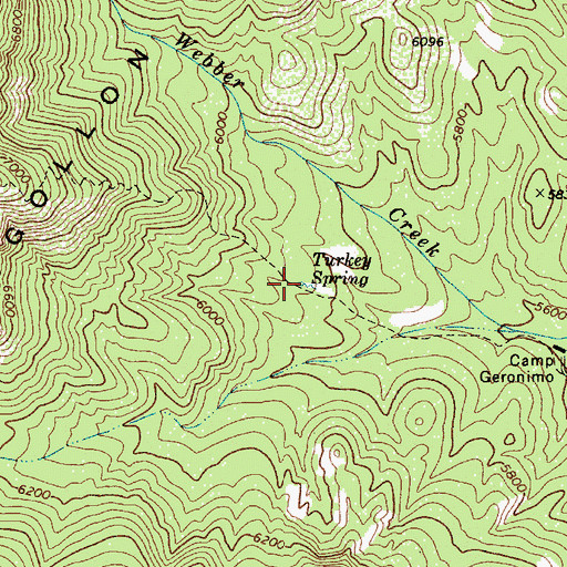 Topographic Map of Turkey Spring, AZ