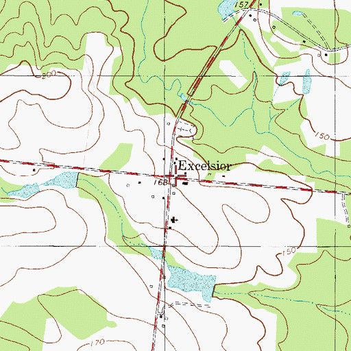 Topographic Map of Excelsior, GA