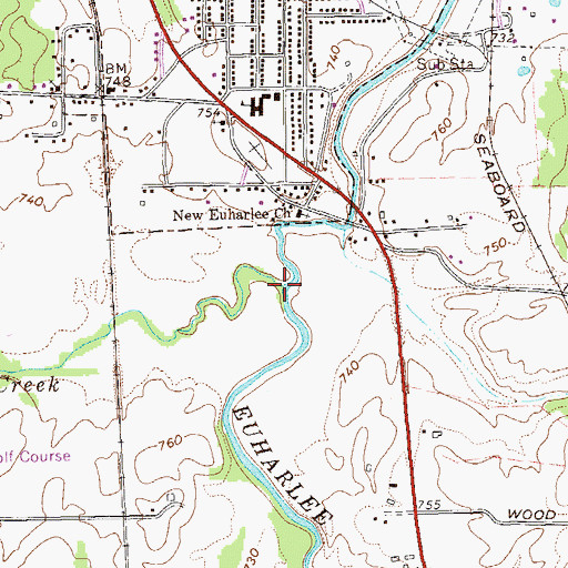 Topographic Map of Fish Creek, GA