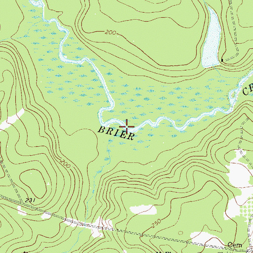 Topographic Map of Fitz Branch, GA