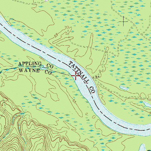 Topographic Map of Fivemile Creek, GA