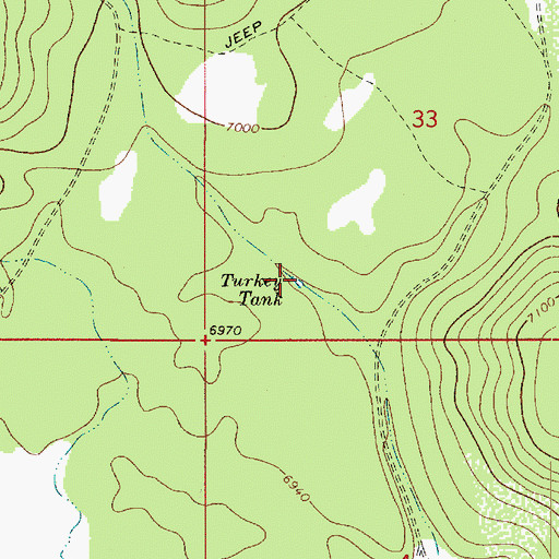 Topographic Map of Turkey Tank, AZ