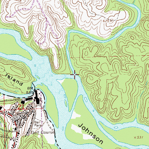 Topographic Map of Flat Shoal Creek, GA