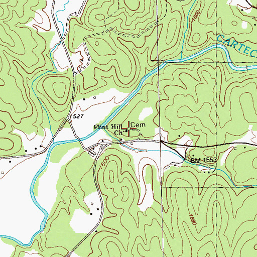 Topographic Map of Flint Hill Church, GA