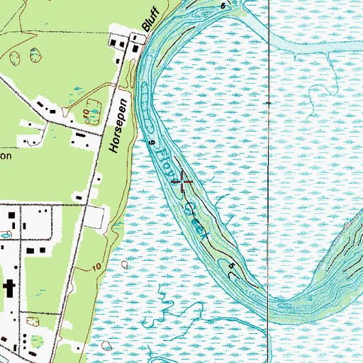 Topographic Map of Floyd Creek, GA