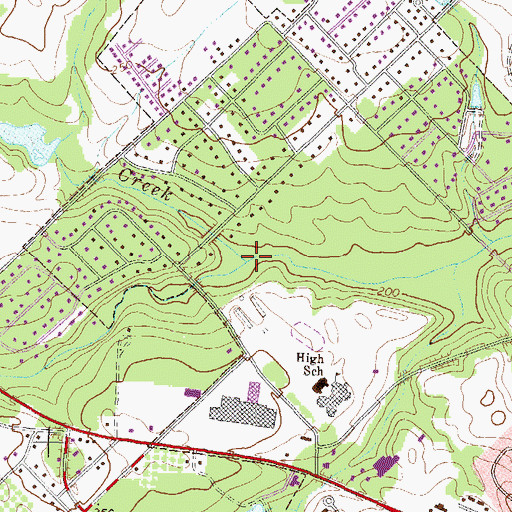 Topographic Map of Ford Branch, GA