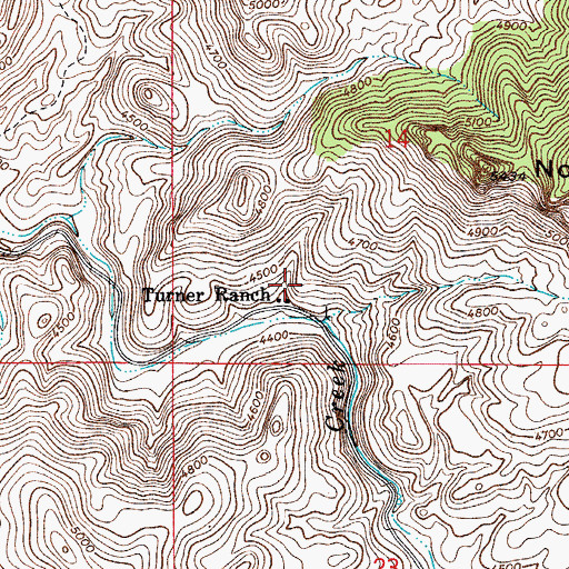 Topographic Map of Turner Ranch, AZ