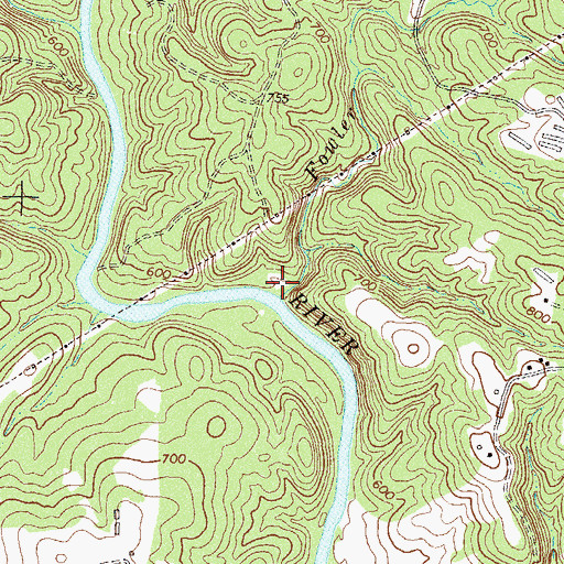 Topographic Map of Fowler Branch, GA