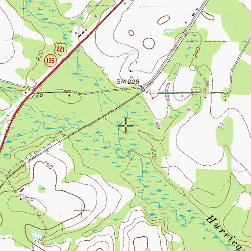 Topographic Map of Fox Branch, GA