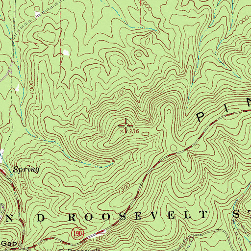 Topographic Map of Franklin D Roosevelt State Park, GA