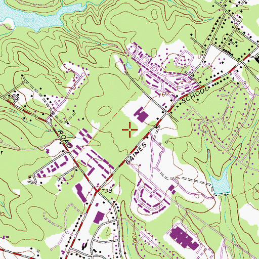 Topographic Map of Gaines Elementary School, GA