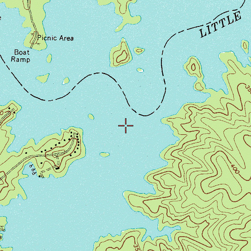 Topographic Map of Germany Creek, GA