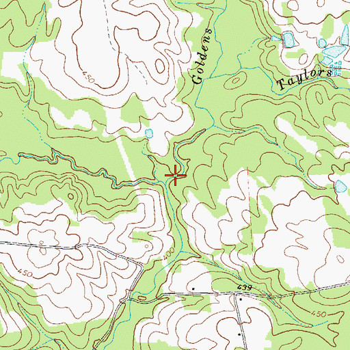 Topographic Map of Goldens Creek, GA