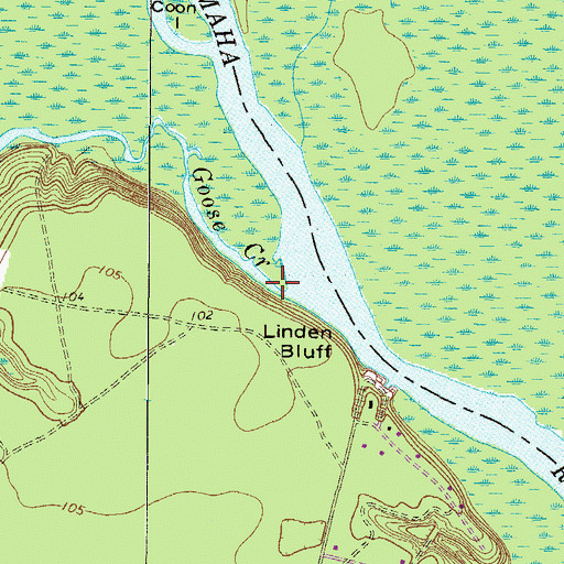 Topographic Map of Goose Creek, GA