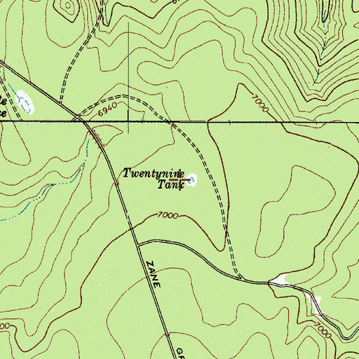 Topographic Map of Twentynine Tank, AZ