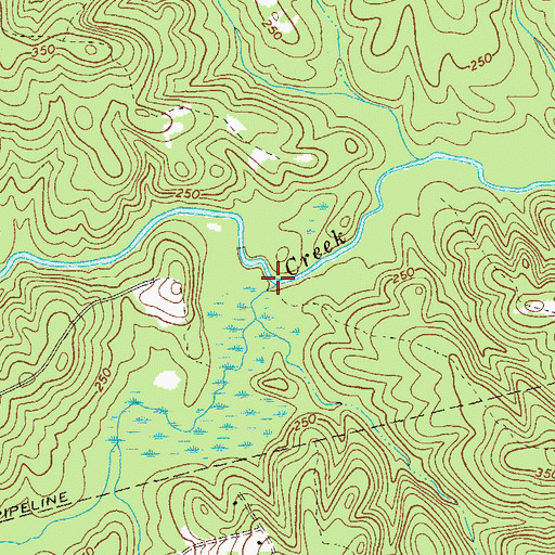 Topographic Map of Greenbrier Creek, GA