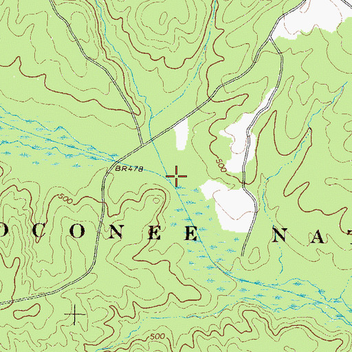 Topographic Map of Greenbrier Creek, GA