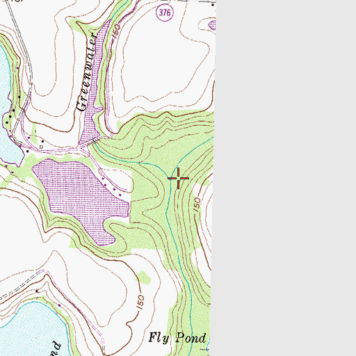 Topographic Map of Greenwater Branch, GA
