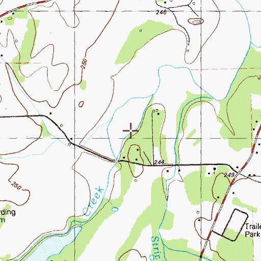 Topographic Map of Hall Mill, GA