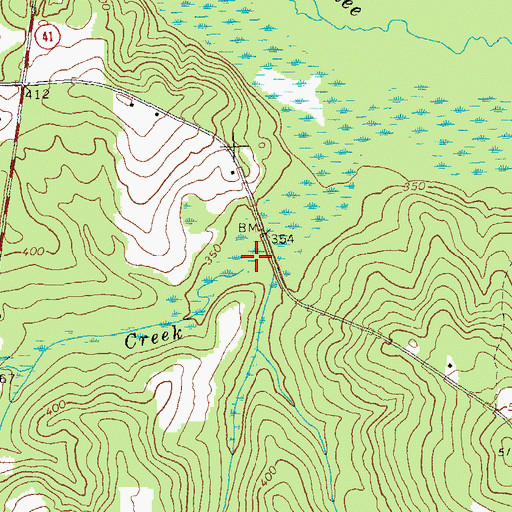 Topographic Map of Harrel Mill Creek, GA