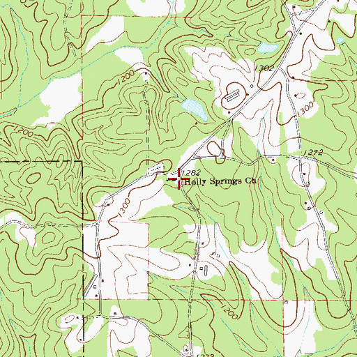 Topographic Map of Holly Springs Church, GA